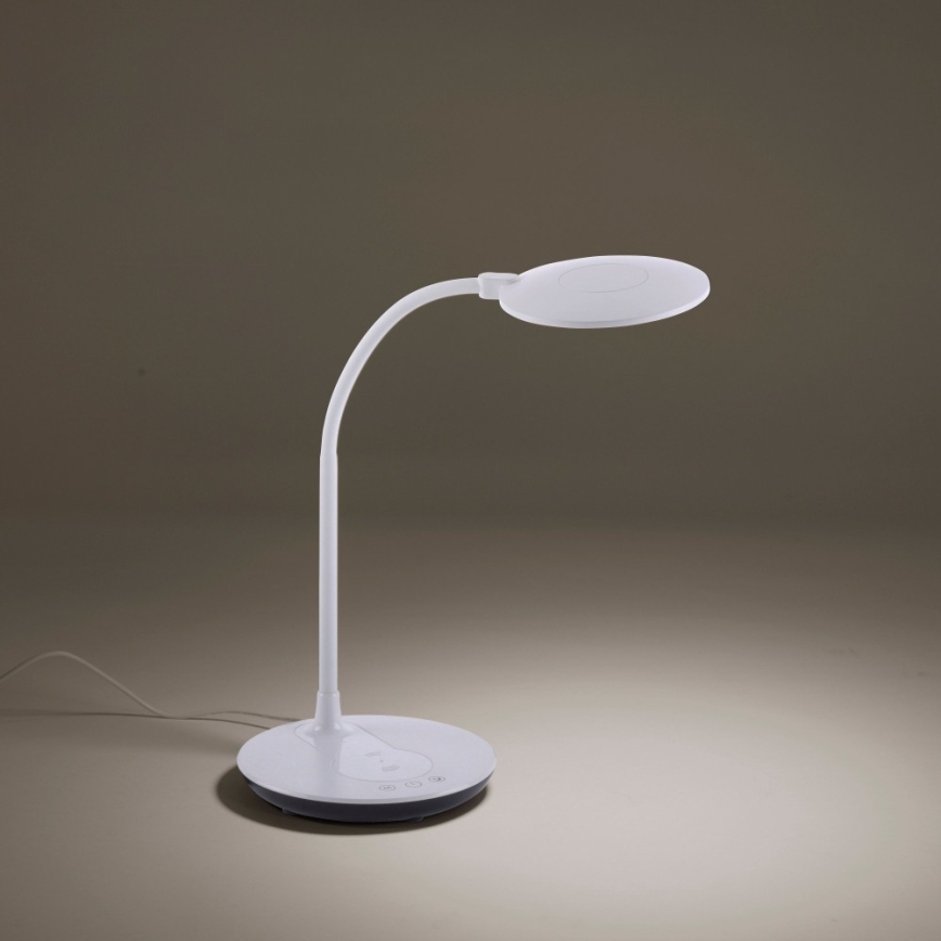 Leuchten Direkt 14416-16 - Сенсорна настільна LED лампа з регулюванням яскравості та бездротовою зарядкою ASTRID LED/5W/230V 3000/4000/5500K + USB