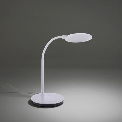 Leuchten Direkt 14416-16 - Сенсорна настільна LED лампа з регулюванням яскравості та бездротовою зарядкою ASTRID LED/5W/230V 3000/4000/5500K + USB