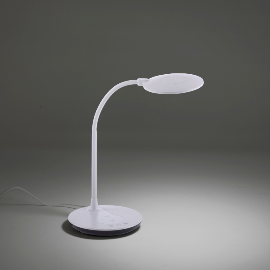 Leuchten Direkt 14416-16 - Сенсорна настільна LED лампа з регулюванням яскравості та бездротовою зарядкою ASTRID LED/5W/230V 3000/4000/5500K + USB
