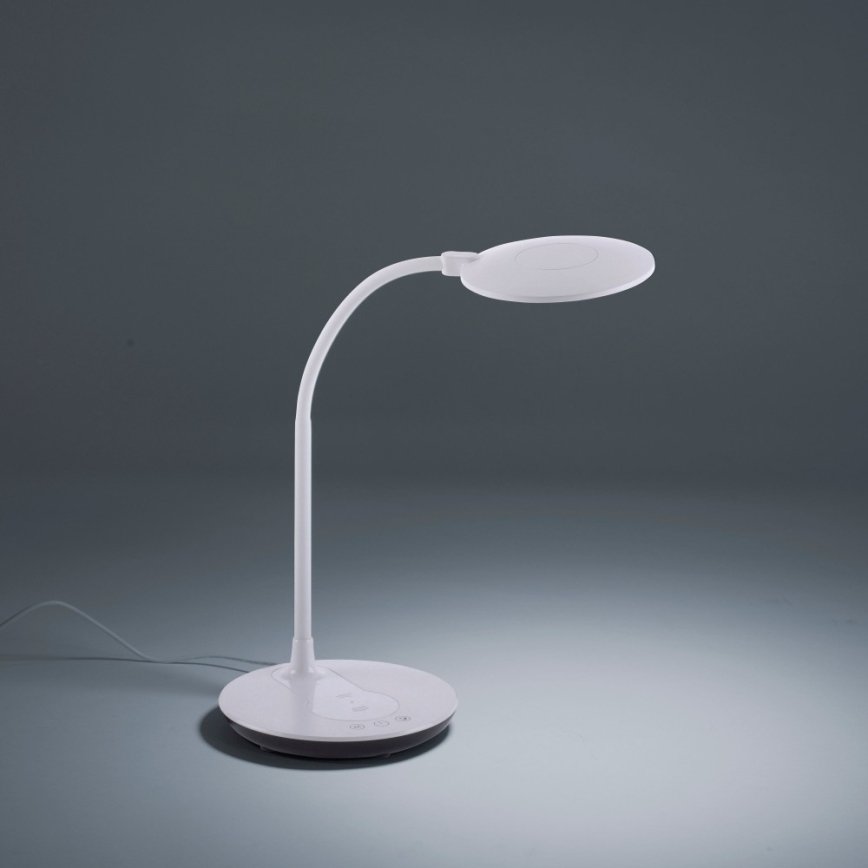 Leuchten Direkt 14416-16 - Сенсорна настільна LED лампа з регулюванням яскравості та бездротовою зарядкою ASTRID LED/5W/230V 3000/4000/5500K + USB