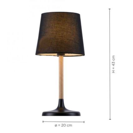 Leuchten Direkt 14423-18 - Настольная лампа NIMA 1xE14/40W/230V черная