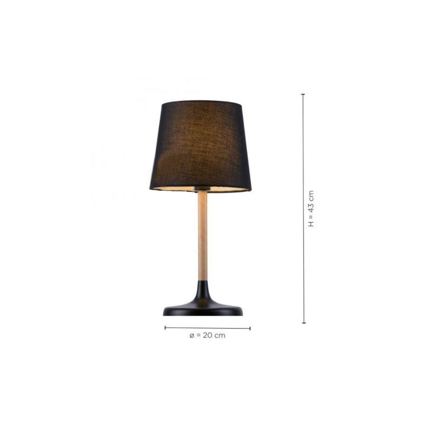 Leuchten Direkt 14423-18 - Настольная лампа NIMA 1xE14/40W/230V черная
