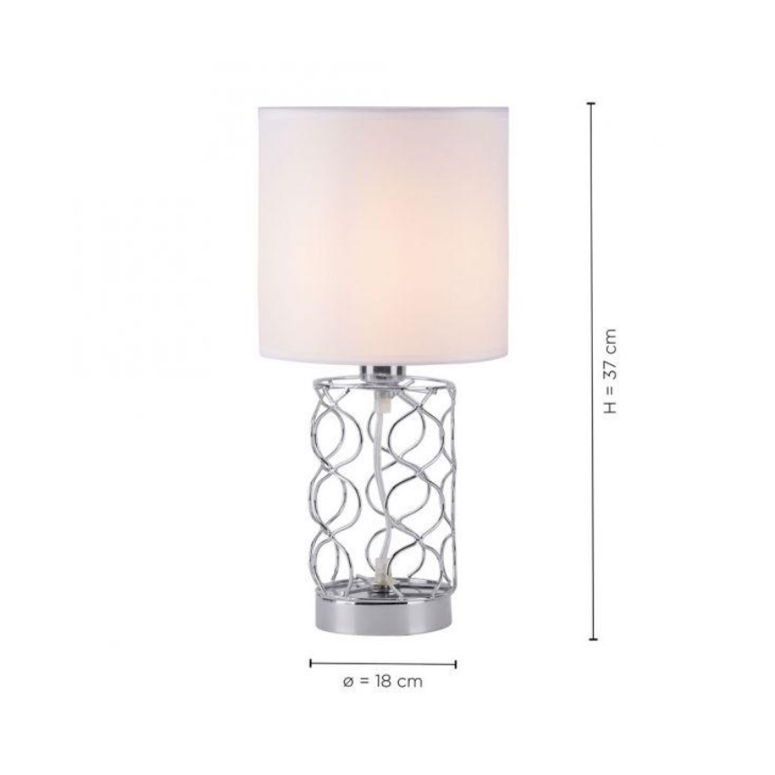Leuchten Direkt 14615-55 - Настільна лампа DEVA 1xE14/40W/230V матовий хром