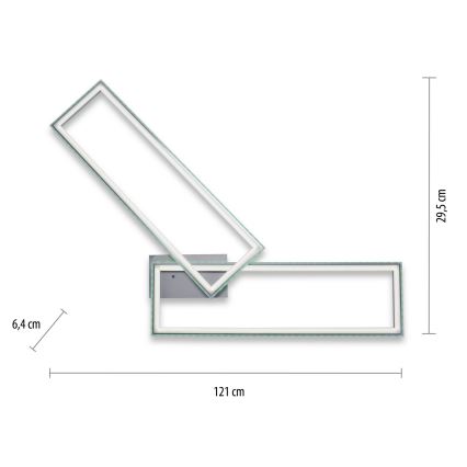 Leuchten Direkt 14635-55 - LED RGB стельовий світильник з регулюванням яскравості FELIX LED/34,5W/230V
