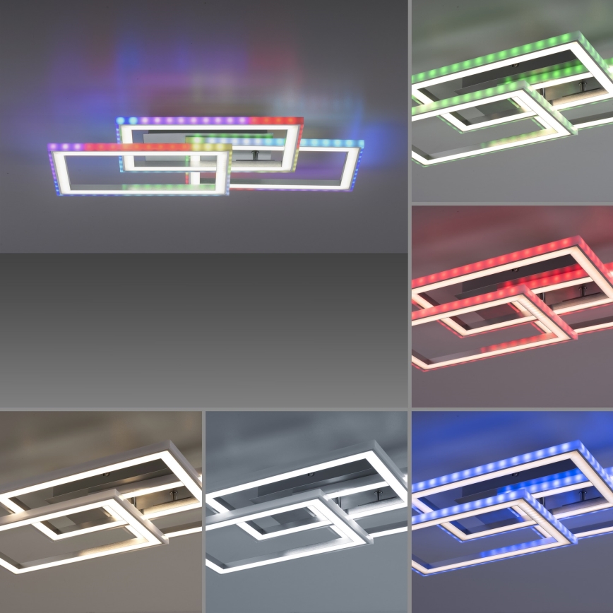 Leuchten Direkt 14636-55 - LED RGB стельовий світильник з регулюванням яскравості FELIX LED/35W/230V
