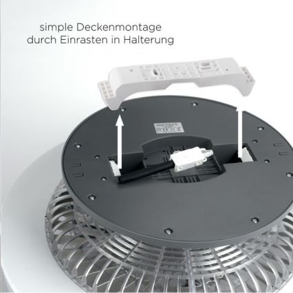 Leuchten Direkt 14645-55 - LED Світильник з вентилятором LEONARD LED/27W/230V