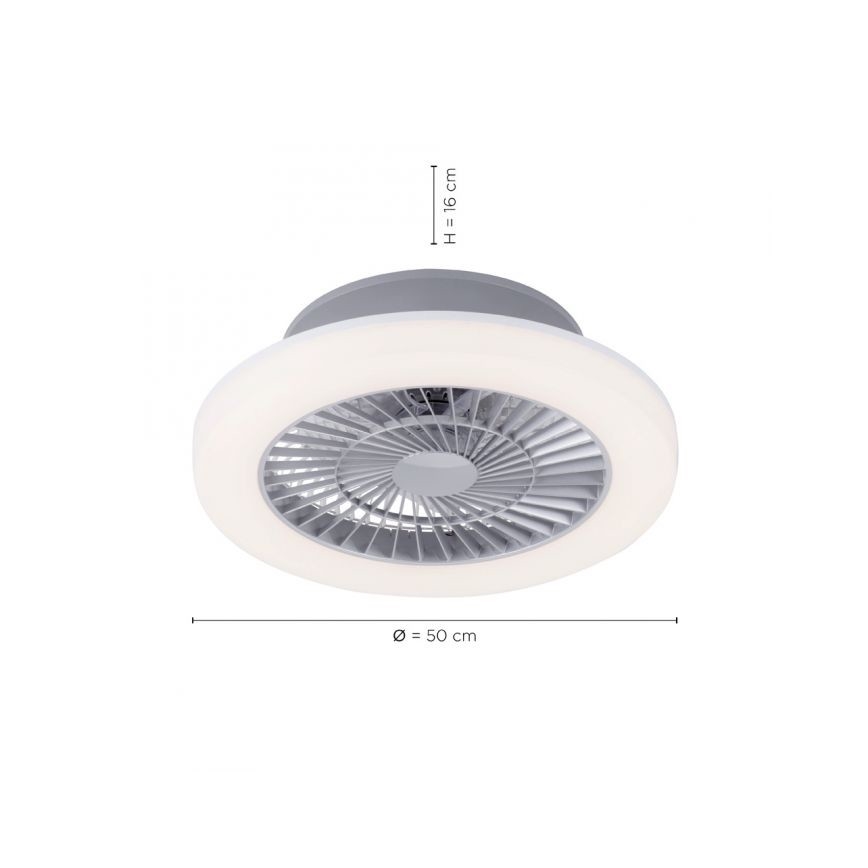 Leuchten Direkt 14645-55 - LED Світильник з вентилятором LEONARD LED/27W/230V