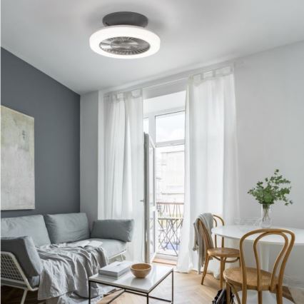Leuchten Direkt 14645-55 - Светодиодный светильник с вентилятором LEONARD LED/27W/230V