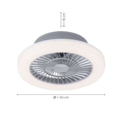 Leuchten Direkt 14645-55 - Светодиодный светильник с вентилятором LEONARD LED/27W/230V