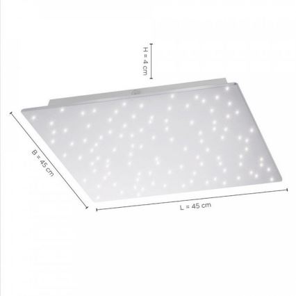 Leuchten Direkt 14671-55 - Светодиодный диммируемый потолочный светильник SPARKLE LED/18W/230V 2700-5000K + пульт ДУ