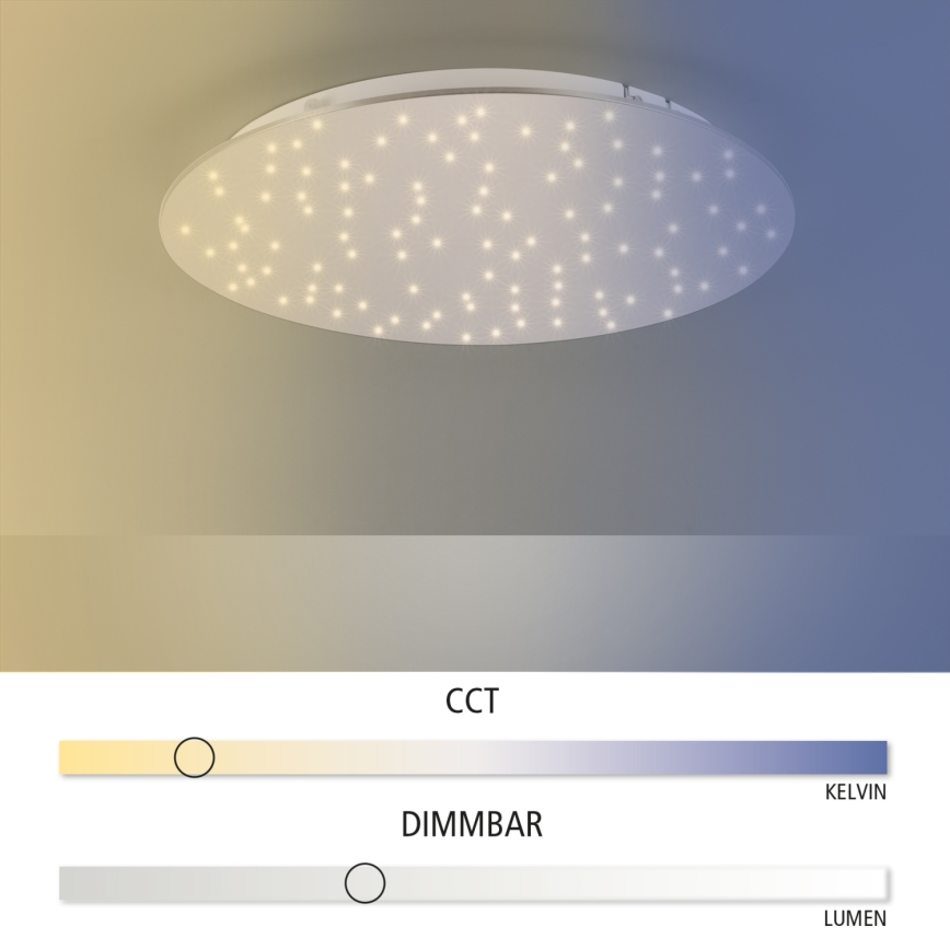 Leuchten Direkt 14673-55 - Светодиодный потолочный светильник с регулированием яркости SPARKLE LED/18W/230V + дистанционное управление