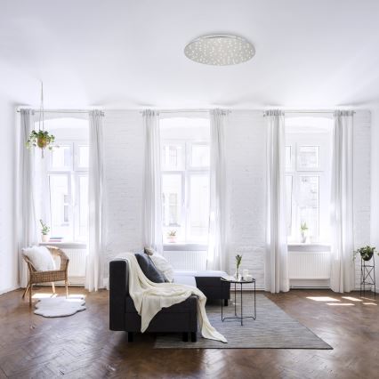Leuchten Direkt 14673-55 - Светодиодный потолочный светильник с регулированием яркости SPARKLE LED/18W/230V + дистанционное управление