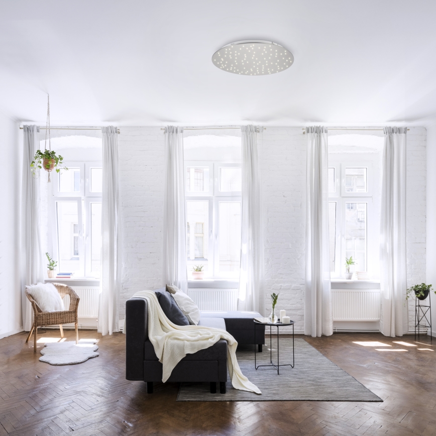 Leuchten Direkt 14673-55 - Светодиодный потолочный светильник с регулированием яркости SPARKLE LED/18W/230V + дистанционное управление