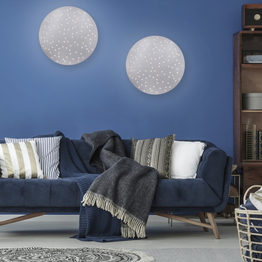 Leuchten Direkt 14673-55 - Светодиодный потолочный светильник с регулированием яркости SPARKLE LED/18W/230V + дистанционное управление
