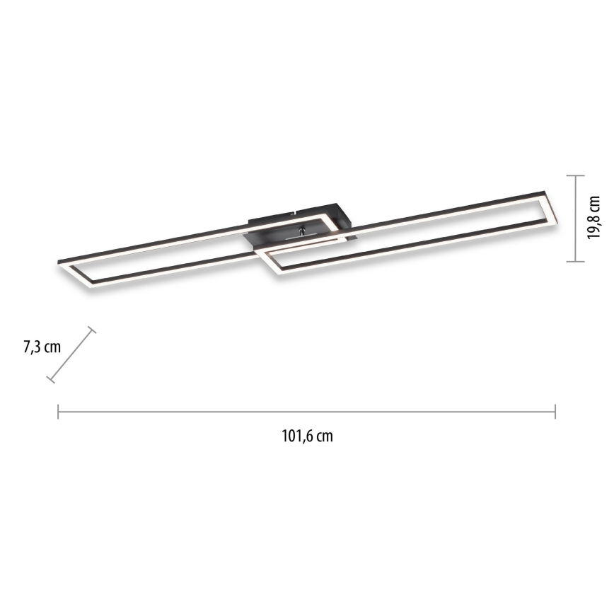 Leuchten Direkt 14691-18 - Стельовий LED світильник з регулюванням яскравості IVEN LED/36W/230V