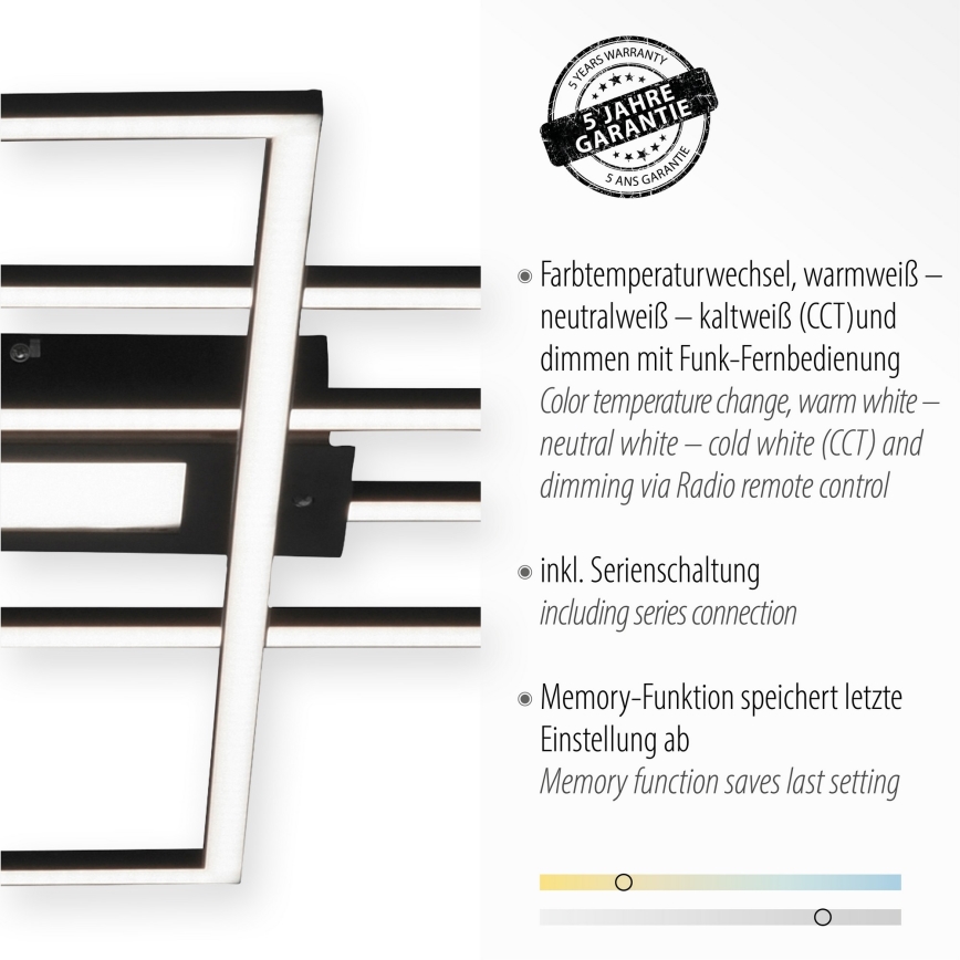 Leuchten Direkt 14693-18 - Стельовий LED світильник з регулюванням яскравості ASMIN LED/48W/230V