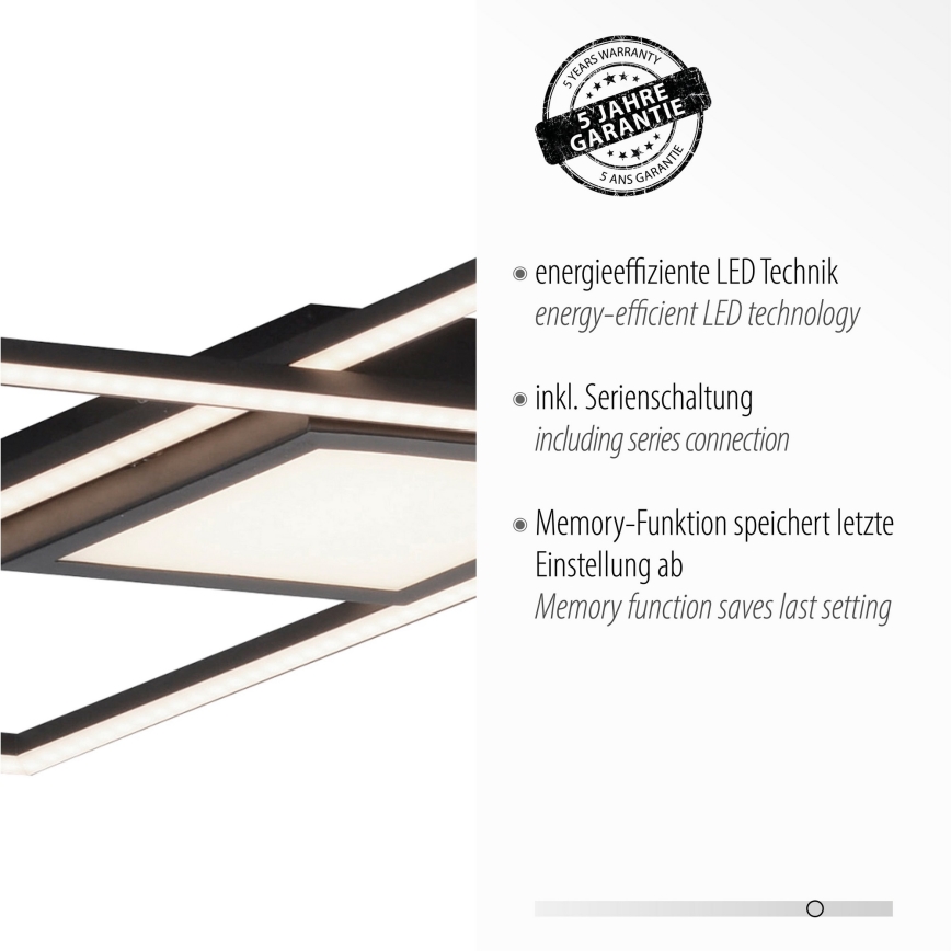 Leuchten Direkt 14695-18 - Светодиодный потолочный светильник ASMIN LED/48W/230V
