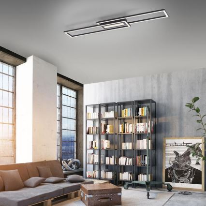 Leuchten Direkt 14696-18 - Пристельова LED люстра з регулюванням яскравості ASMIN LED/45W/230V чорний