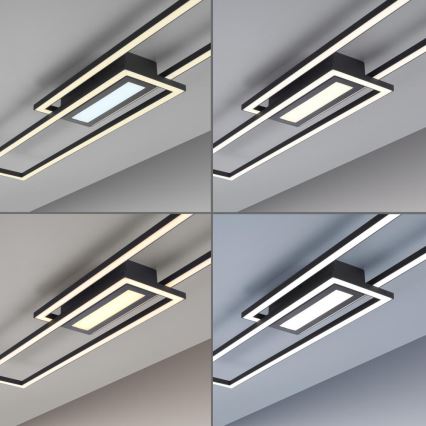 Leuchten Direkt 14696-18 - Пристельова LED люстра з регулюванням яскравості ASMIN LED/45W/230V чорний