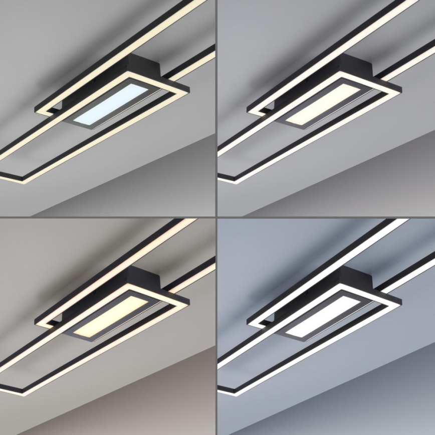 Leuchten Direkt 14696-18 - Пристельова LED люстра з регулюванням яскравості ASMIN LED/45W/230V чорний