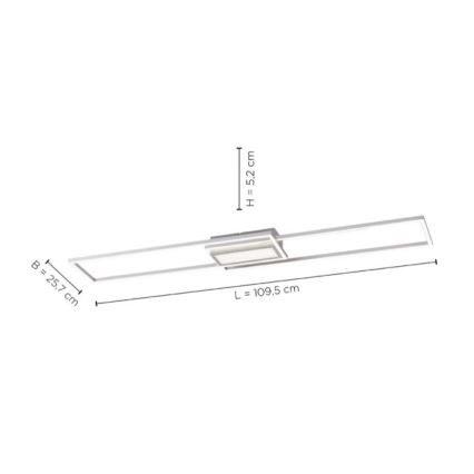 Leuchten Direkt 14711-55 - Светодиодный диммируемый потолочный светильник ASMIN LED/42W/230V 3000-5000K + пульт ДУ