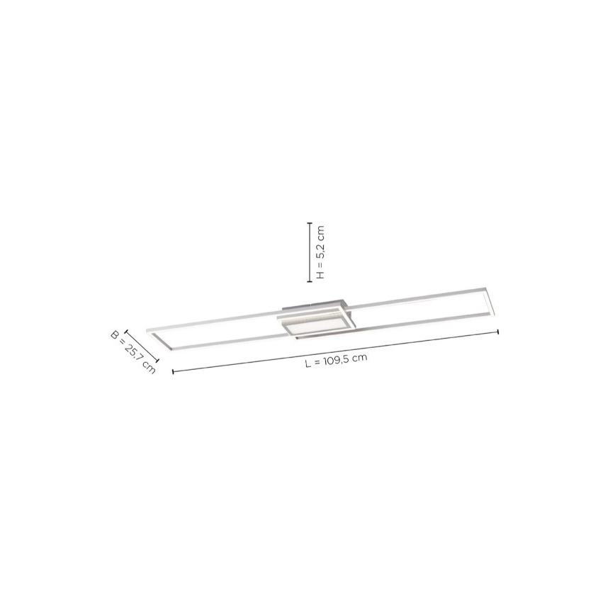 Leuchten Direkt 14711-55 - Светодиодный диммируемый потолочный светильник ASMIN LED/42W/230V 3000-5000K + пульт ДУ