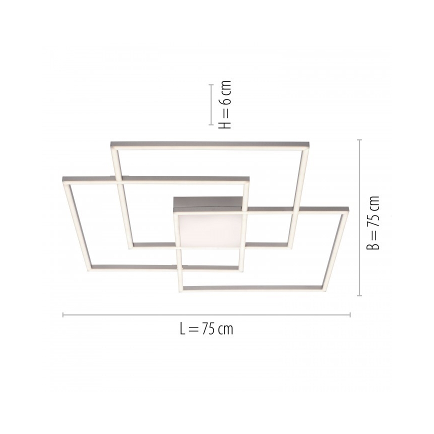 Leuchten Direkt 14713-55 - Светодиодная диммируемая поверхностно-монтируемая люстра ASMIN LED/45W/230V + пульт ДУ