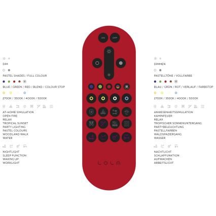 Leuchten Direkt 14742-16 - Стельовий LED RGB світильник з регулюванням яскравості JUPI LOLASMART LED/18W/230V Tuya 2700-5000K + дистанційне керування