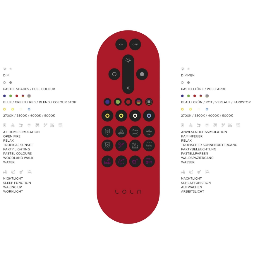 Leuchten Direkt 14742-16 - Стельовий LED RGB світильник з регулюванням яскравості JUPI LOLASMART LED/18W/230V Tuya 2700-5000K + дистанційне керування