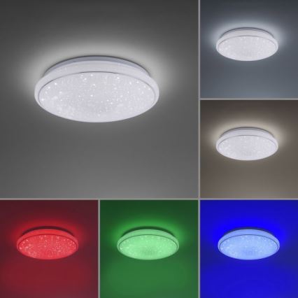 Leuchten Direkt 14743-16 - Светодиодный диммируемый потолочный RGB-светильник JUPI LED/28W/230V Tuya 2700-5000K + пульт ДУ