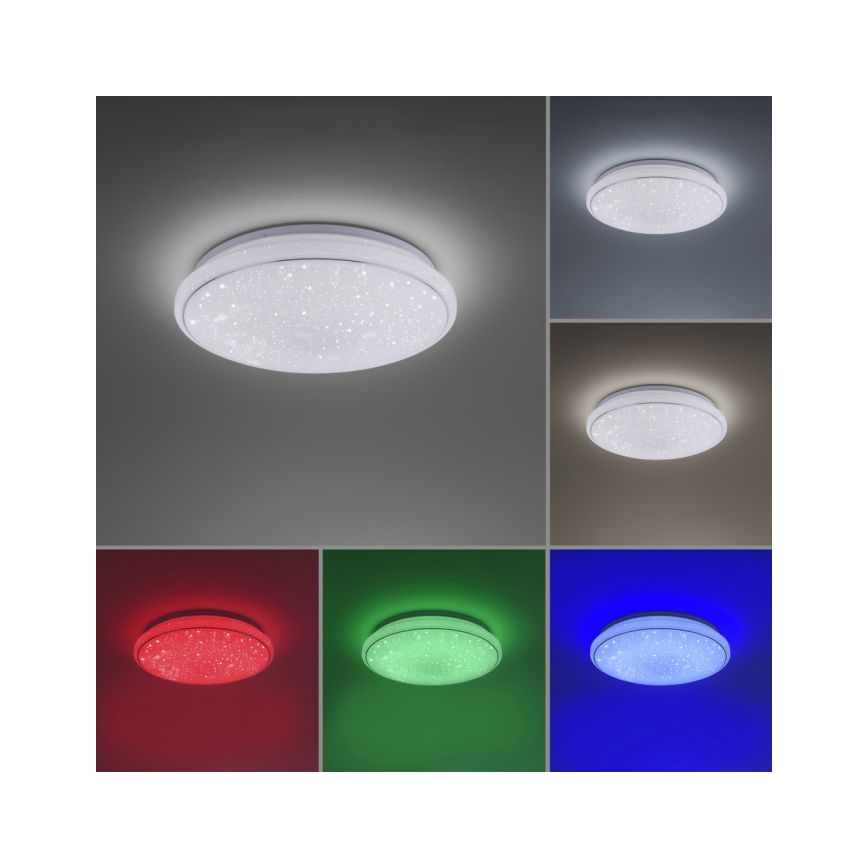 Leuchten Direkt 14743-16 - Светодиодный диммируемый потолочный RGB-светильник JUPI LED/28W/230V Tuya 2700-5000K + пульт ДУ