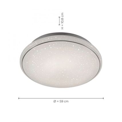 Leuchten Direkt 14744-16 - Стельовий LED RGB світильник з регулюванням яскравості JUPI LOLASMART LED/32W/230V + дистанційне керування