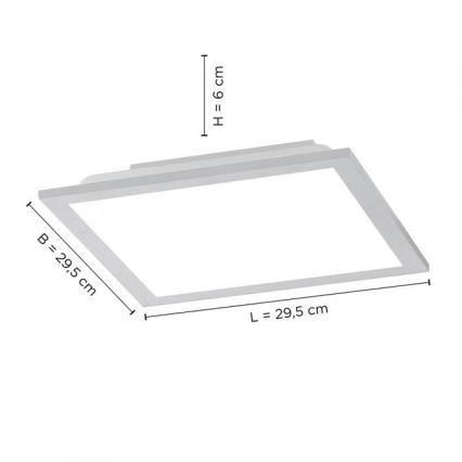 Leuchten Direkt 14754-21- Стельовий LED світильник з регулюванням яскравості FLAT LED/20W/230V 2700K-5000K + дистанційне керування