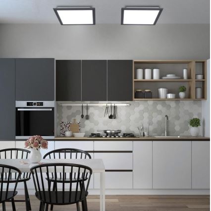 Leuchten Direkt 14755-18 - Светодиодный потолочный светильник с регулированием яркости FLAT LED/28W/230V 2700-5000 + дистанционное управление