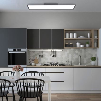 Leuchten Direkt 14757-18 - Пристельова LED панель з регулюванням яскравості FLAT LED/36W/230V 2700-5000K чорний + дистанційне керування