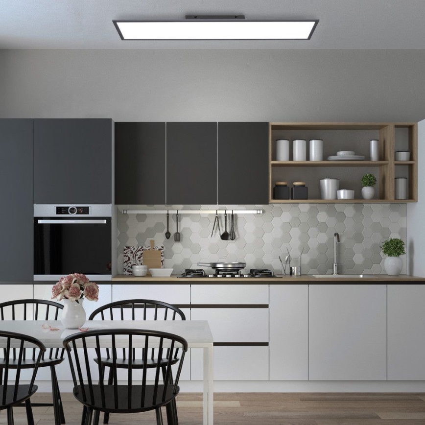 Leuchten Direkt 14757-18 - Пристельова LED панель з регулюванням яскравості FLAT LED/36W/230V 2700-5000K чорний + дистанційне керування