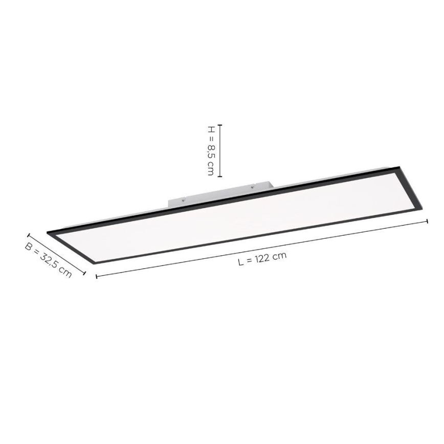 Leuchten Direkt 14757-18 - Пристельова LED панель з регулюванням яскравості FLAT LED/36W/230V 2700-5000K чорний + дистанційне керування