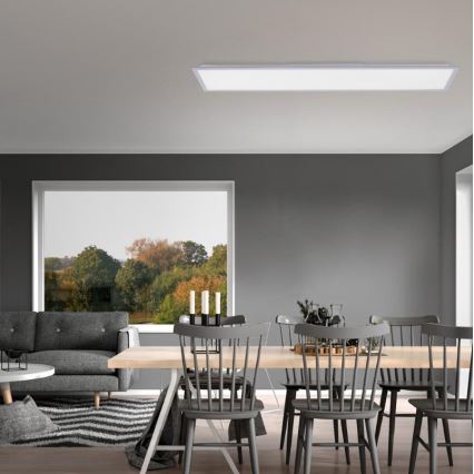 Leuchten Direkt 14757-21 - Пристельова LED панель з регулюванням яскравості FLAT LED/36W/230V 2700-5000K срібний + дистанційне керування