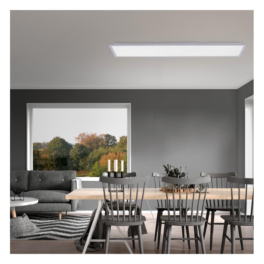 Leuchten Direkt 14757-21 - Пристельова LED панель з регулюванням яскравості FLAT LED/36W/230V 2700-5000K срібний + дистанційне керування