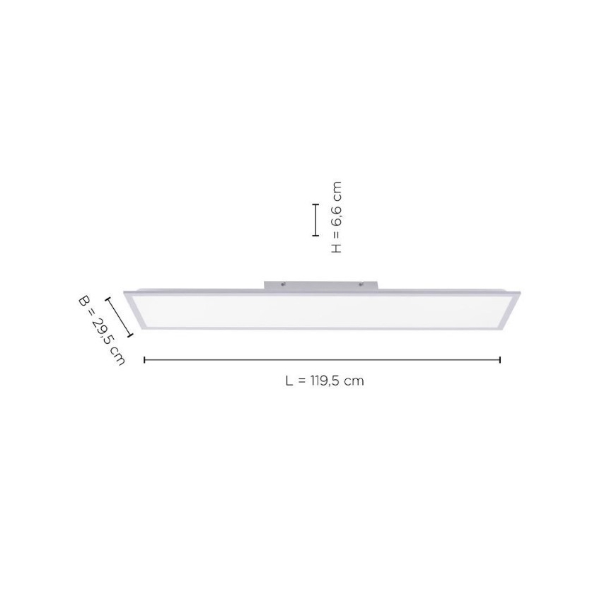 Leuchten Direkt 14757-21 - Пристельова LED панель з регулюванням яскравості FLAT LED/36W/230V 2700-5000K срібний + дистанційне керування