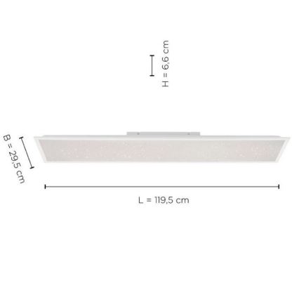 Leuchten Direkt 14762-16 - Світлодіодний світильник з регулюванням яскравості STARRYFLAT LED/36W/230V + пульт