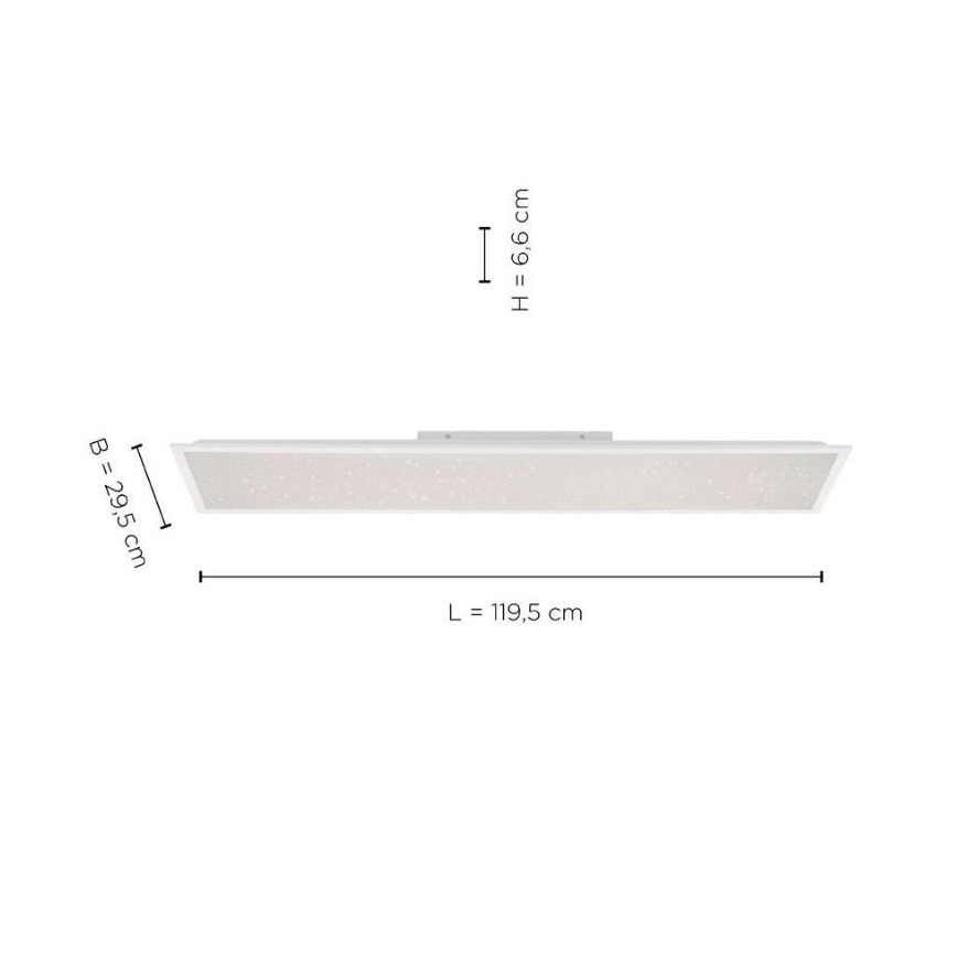 Leuchten Direkt 14762-16 - Світлодіодний світильник з регулюванням яскравості STARRYFLAT LED/36W/230V + пульт