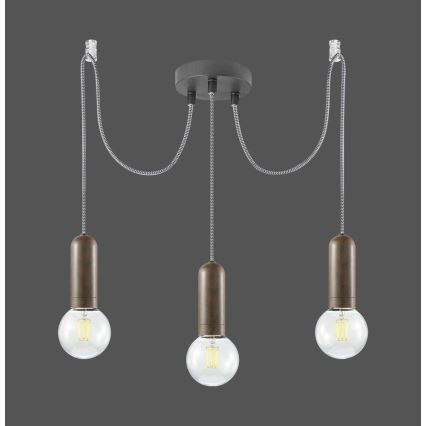 Leuchten Direkt 14776-48 - Подвесная люстра TURN ME 3xE27/60W/230V