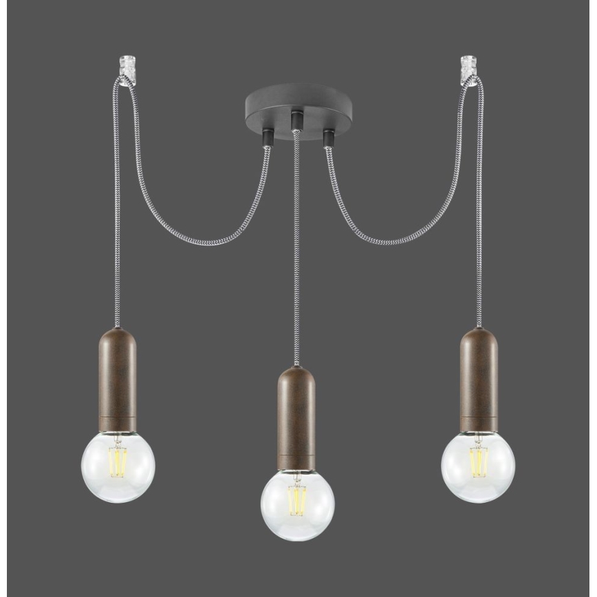 Leuchten Direkt 14776-48 - Подвесная люстра TURN ME 3xE27/60W/230V