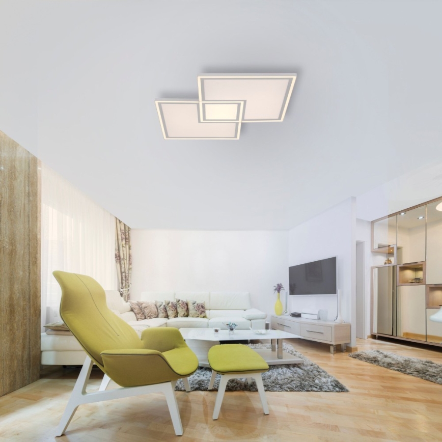 Leuchten Direkt 14855-16 - Светодиодный диммируемый потолочный светильник EDGING LED/51W/230V 2700-5000K + пульт ДУ