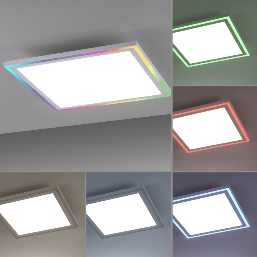 Leuchten Direkt 14900-16 - Светодиодный потолочный RGB-светильник с регулированием яркости EDGING LED/24W/230V + дистанционное управление