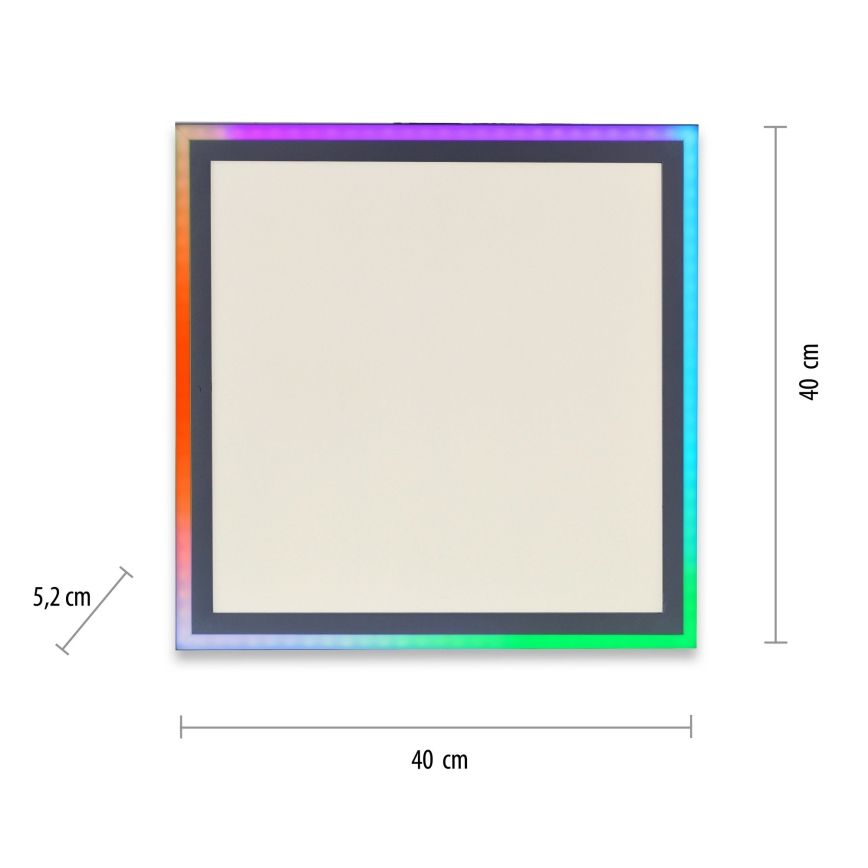 Leuchten Direkt 14900-16 - Светодиодный потолочный RGB-светильник с регулированием яркости EDGING LED/24W/230V + дистанционное управление