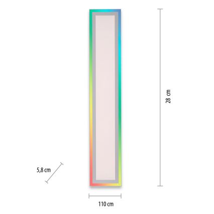 Leuchten Direkt 14901-16 - Светодиодный потолочный RGB-светильник с регулированием яркости EDGING LED/24W/230V + дистанционное управление