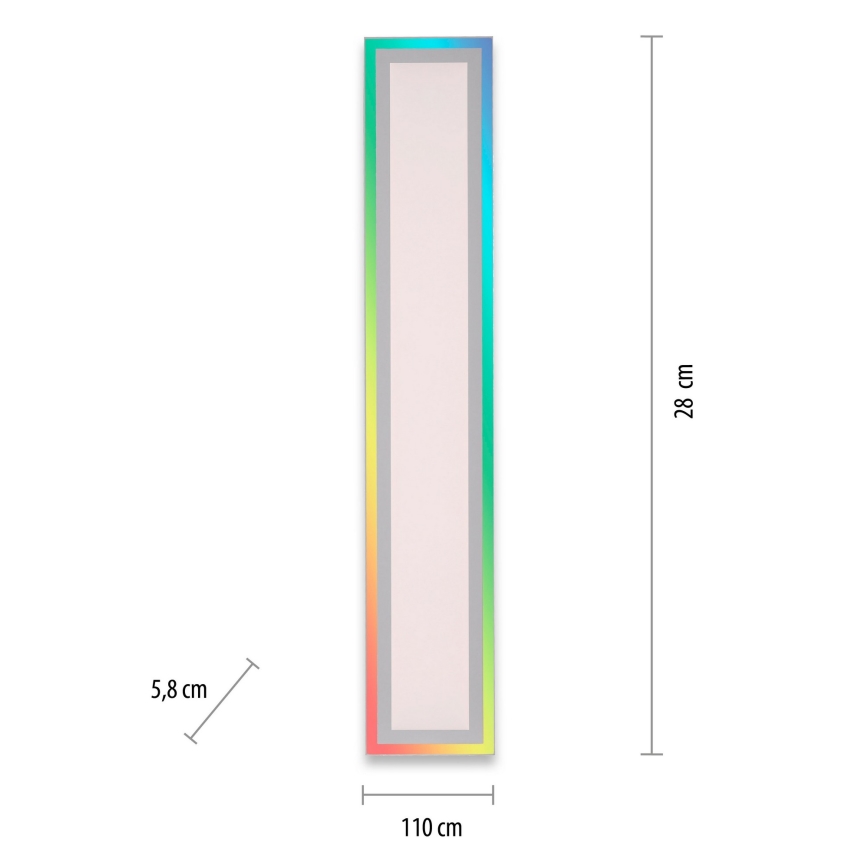 Leuchten Direkt 14901-16 - Светодиодный потолочный RGB-светильник с регулированием яркости EDGING LED/24W/230V + дистанционное управление