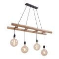 Leuchten Direkt 15025-18 - Подвесная люстра EDGAR 4xE27/60W/230V эвкалипт